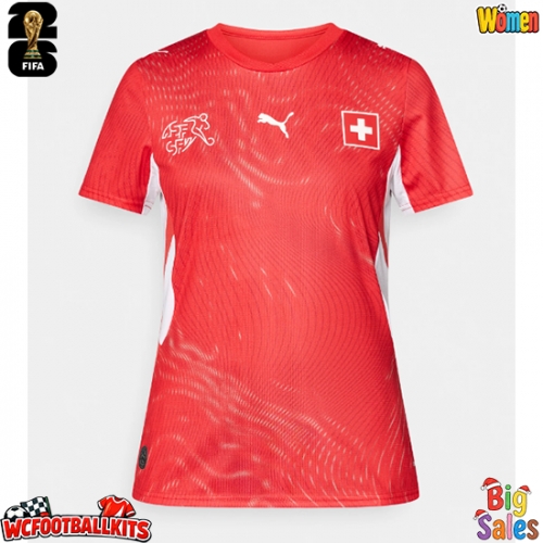 Switzerland Replica Home Stadium Shirt for Women World Cup 2026 Short Sleeve